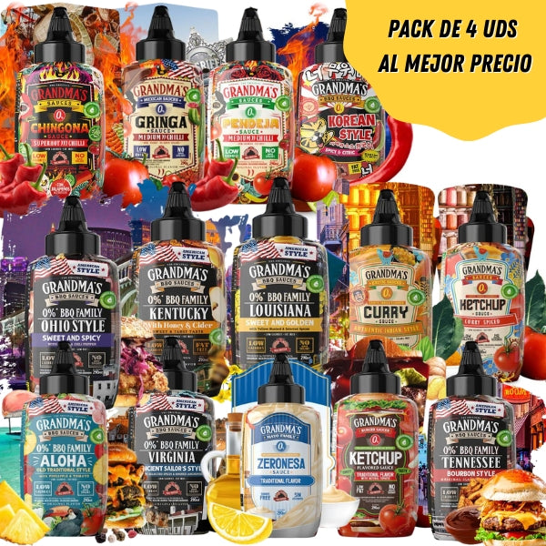 PACK DE ELECCIÓN SALSAS ZERO (4 UDS)